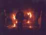 1998: ceremonial fire is being lit
