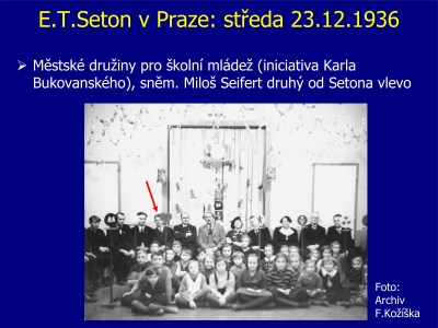 E.T.Seton v Praze: steda 23.12.1936