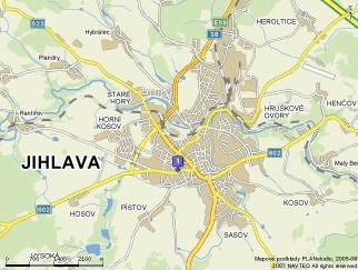 mapa jihlava