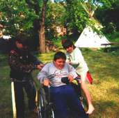 a game with handicapped child
