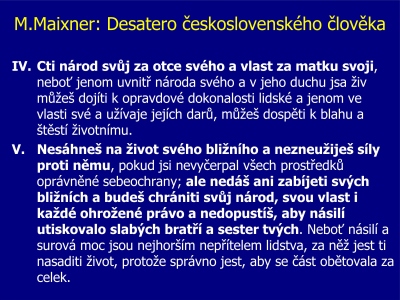 M.Maixner: Desatero eskoslovenskho lovka