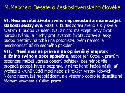 M.Maixner: Desatero eskoslovenskho lovka