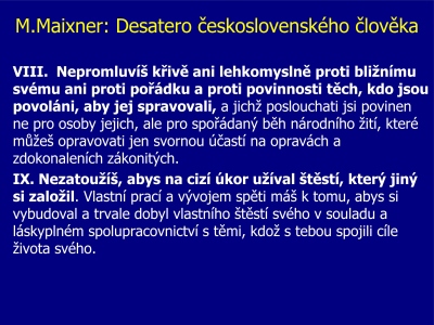 M.Maixner: Desatero eskoslovenskho lovka