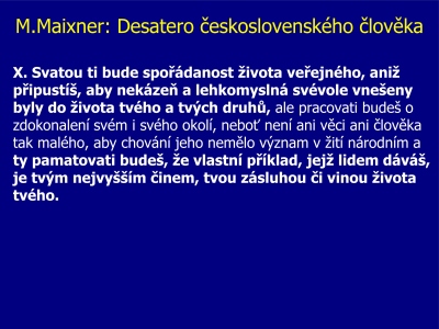 M.Maixner: Desatero eskoslovenskho lovka