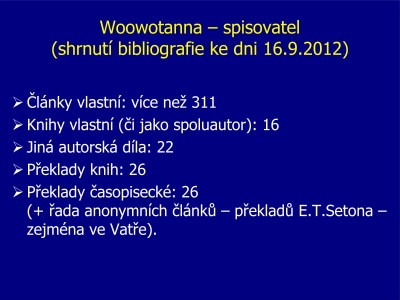 Woowotanna  spisovatel